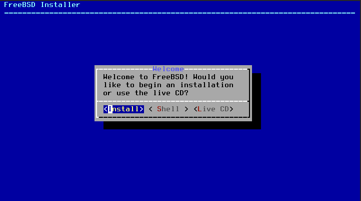 Freebsd install menu