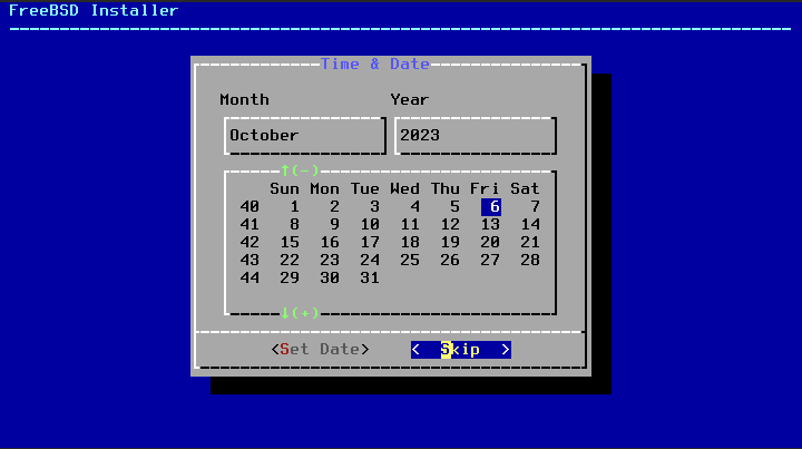 freebsd date select